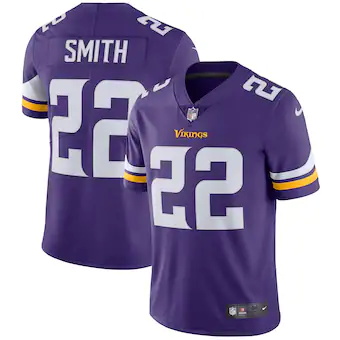 mens nike harrison smith purple minnesota vikings vapor unt